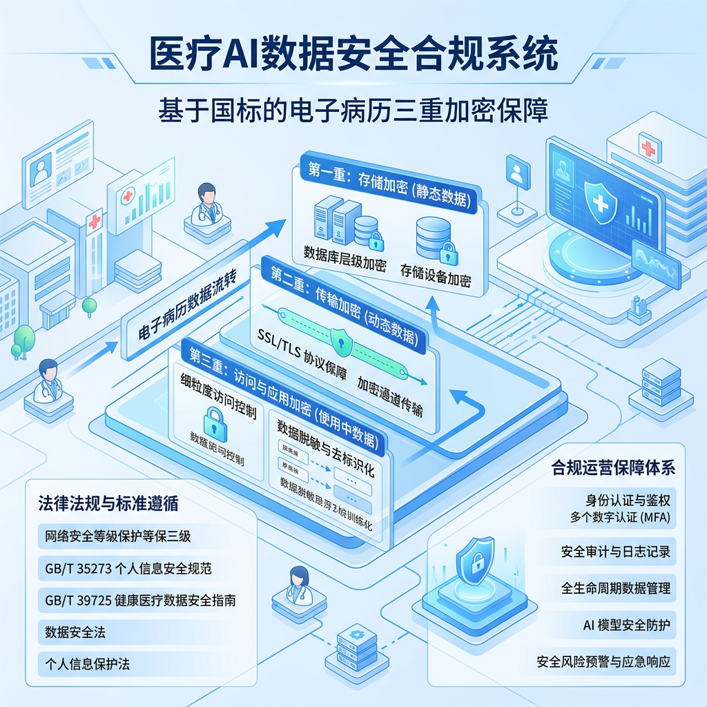 医疗数据安全国标全面落地：2026年电子病历三重加密合规指南